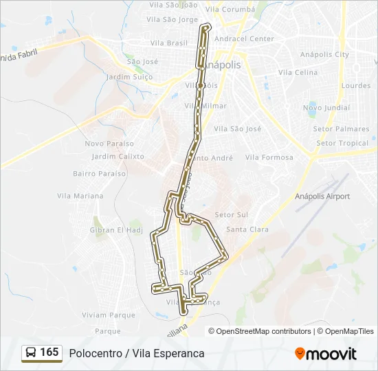 165 Bus Line Map