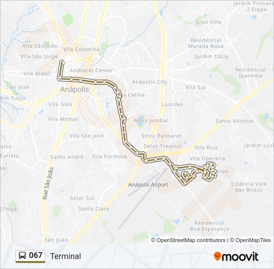 067 Bus Line Map