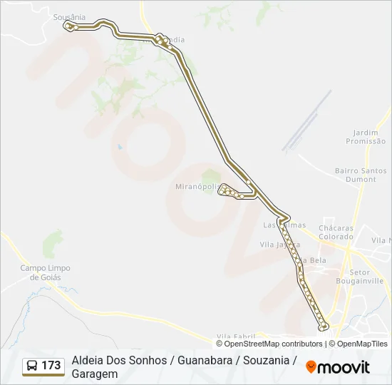 173 Bus Line Map