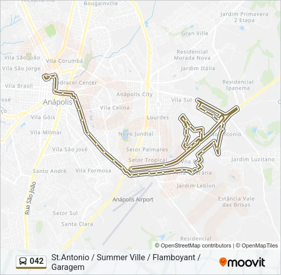 042 Bus Line Map