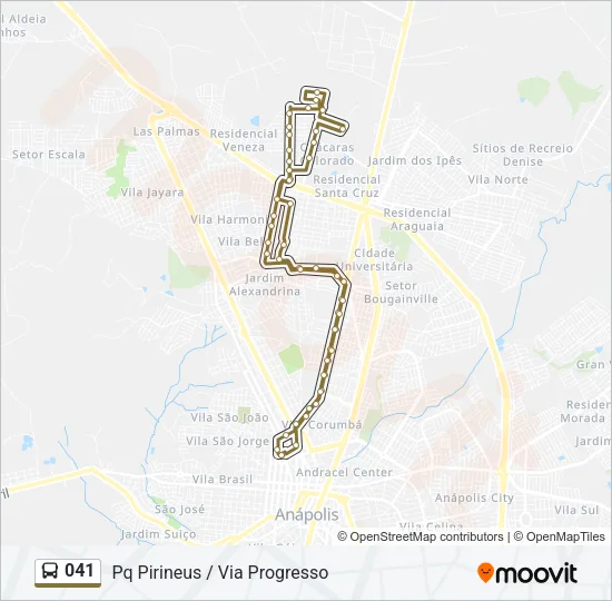 041 Bus Line Map
