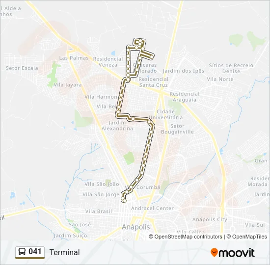 041 Bus Line Map