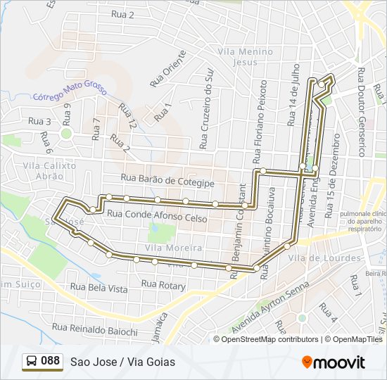 Mapa de 088 de autobús