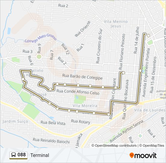 088 Bus Line Map