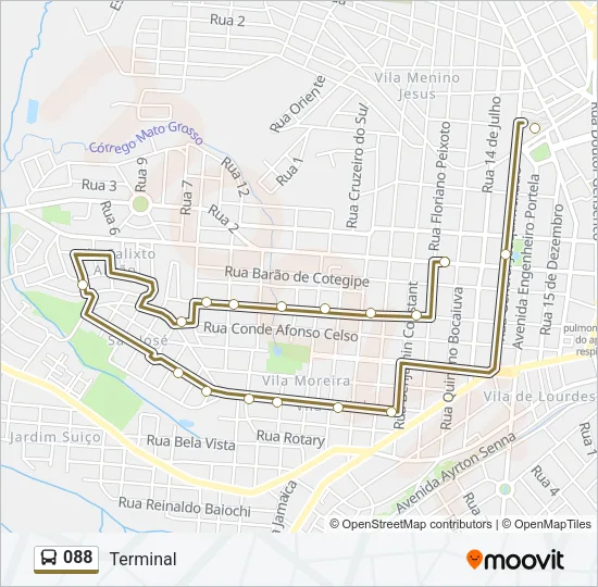 088 Bus Line Map