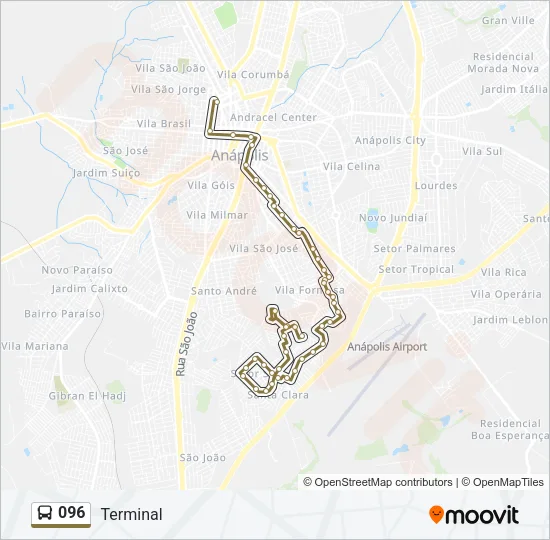 096 Bus Line Map