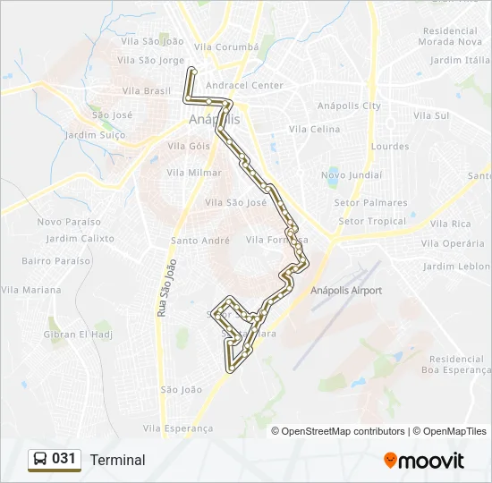 031 Bus Line Map