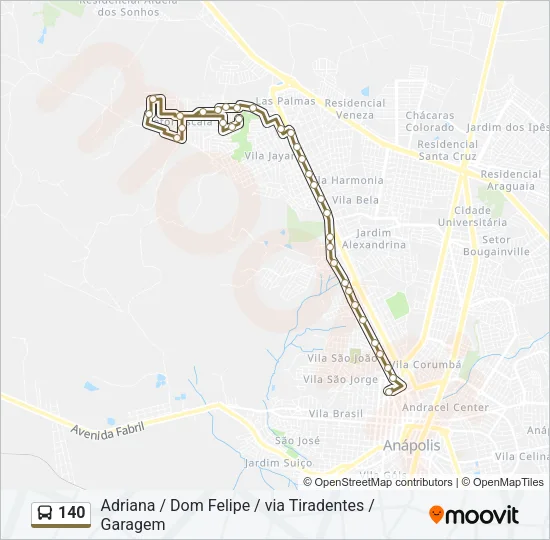 140 Bus Line Map