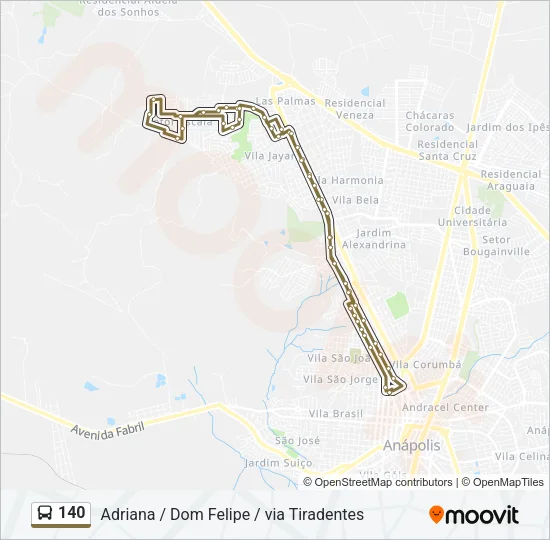140 Bus Line Map