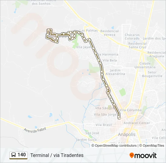 140 Bus Line Map