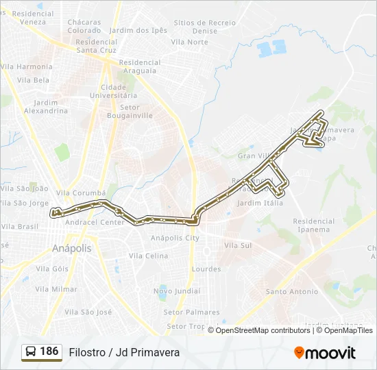186 Bus Line Map