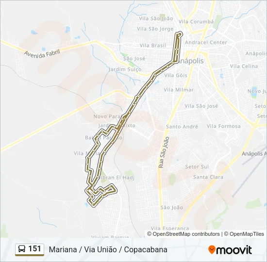 151 Bus Line Map