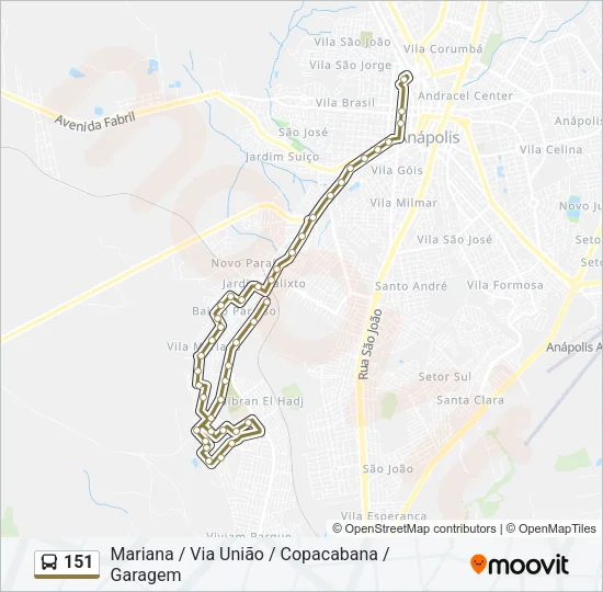 151 Bus Line Map