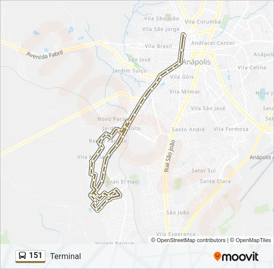 151 Bus Line Map