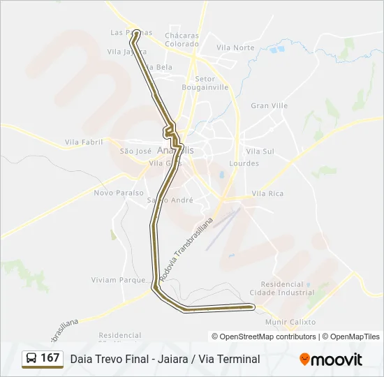167 Bus Line Map