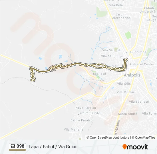 098 Bus Line Map