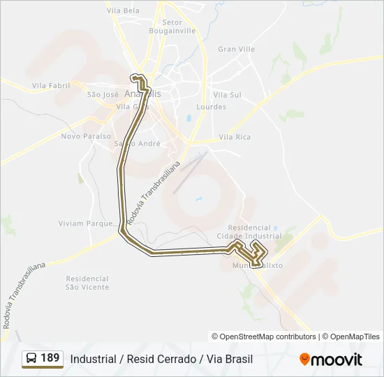 189 Bus Line Map