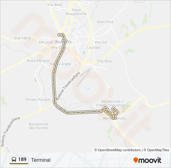 189 Bus Line Map