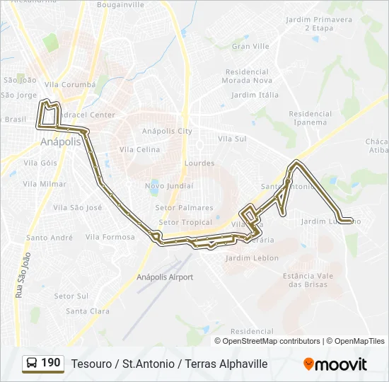 190 Bus Line Map