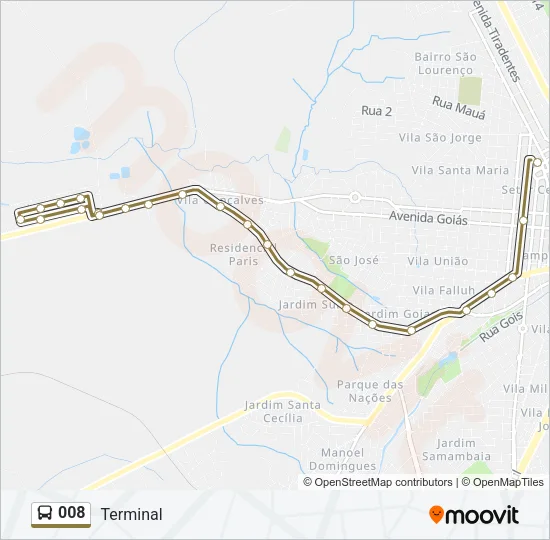 008 Bus Line Map