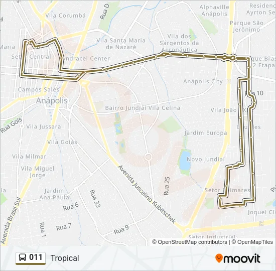011 Bus Line Map