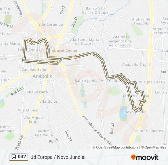 032 Bus Line Map