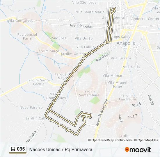 035 Bus Line Map