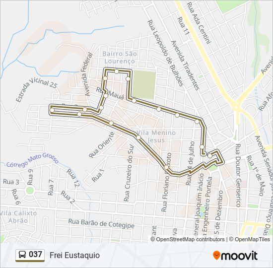 037 bus Line Map