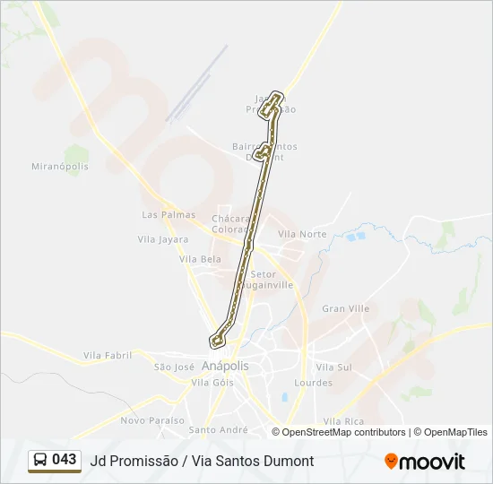043 Bus Line Map