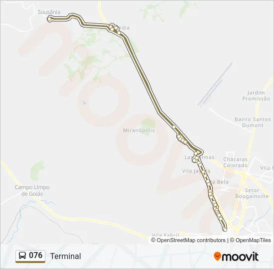 076 Bus Line Map