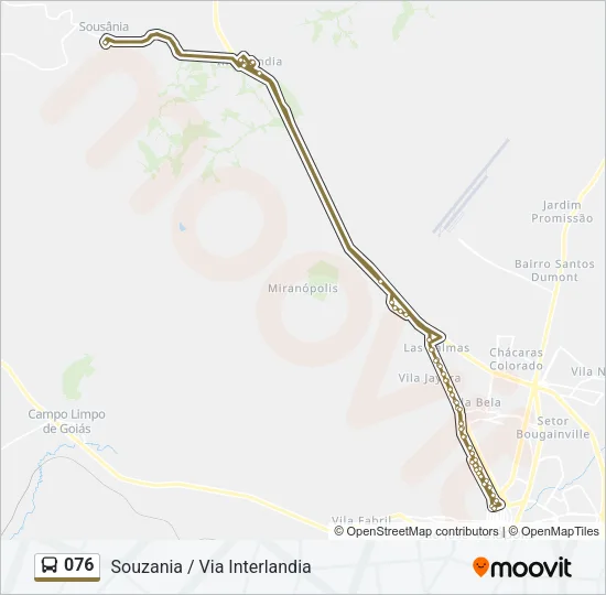 076 Bus Line Map