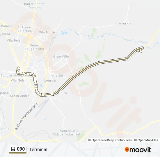 090 Bus Line Map