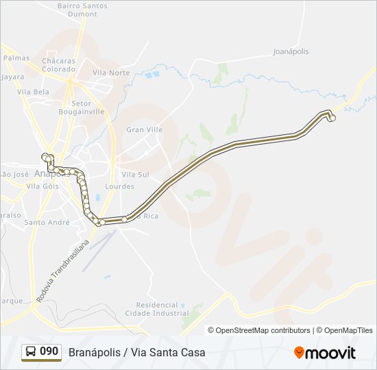 Mapa de 090 de autobús