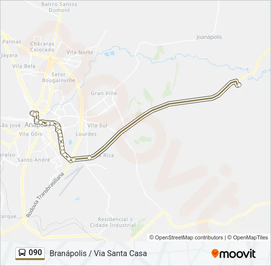 090 Bus Line Map