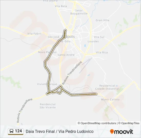 124 Bus Line Map