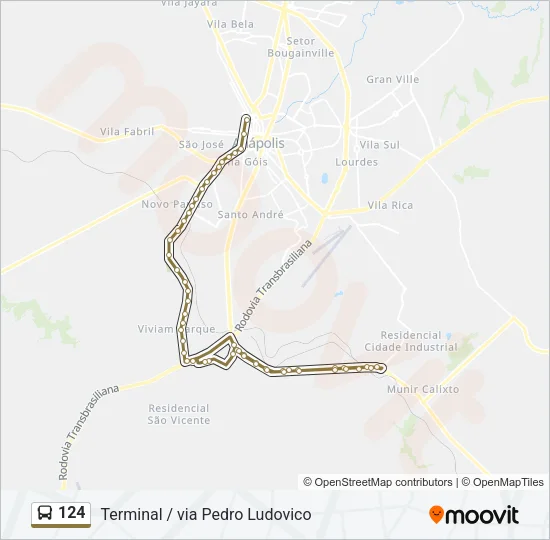 124 Bus Line Map