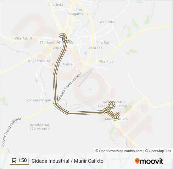150 Bus Line Map