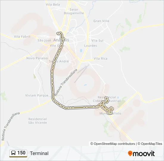 150 Bus Line Map