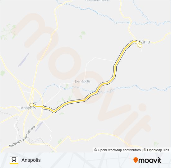 Mapa da linha SEMIURBANO de ônibus