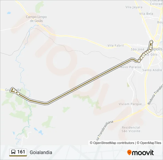 161 Bus Line Map