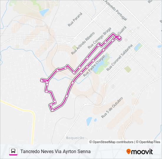 052 TANCREDO NEVES VIA AYRTON SENNA bus Line Map