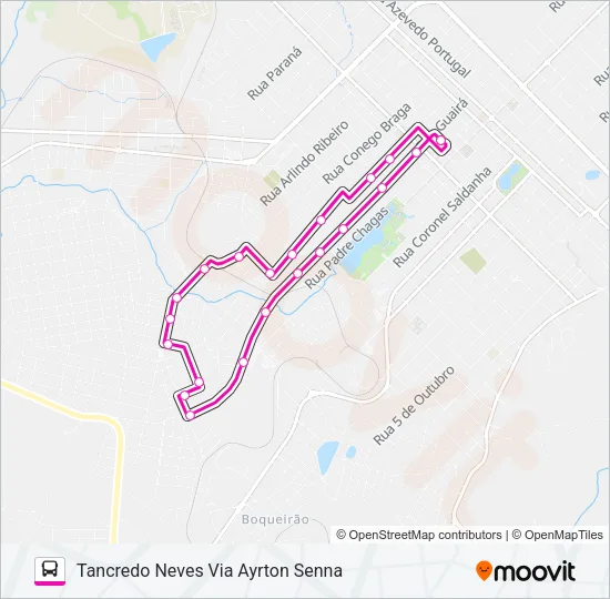 052 TANCREDO NEVES VIA AYRTON SENNA Bus Line Map