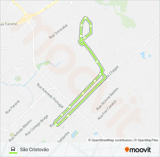 45 SÃO CRISTOVÃO Bus Line Map
