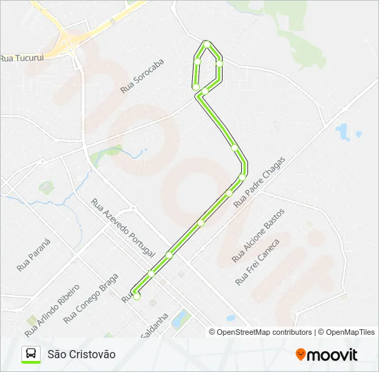 45 SÃO CRISTOVÃO Bus Line Map