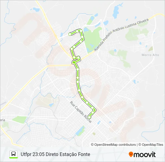 50 UTFPR/SHOPPING Bus Line Map