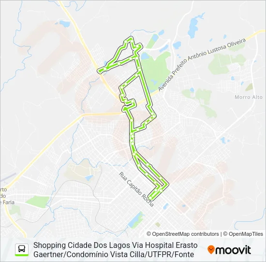 50 UTFPR/SHOPPING Bus Line Map