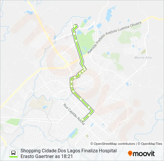 50 UTFPR/SHOPPING Bus Line Map