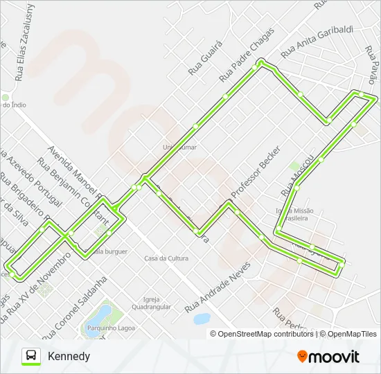 26 KENNEDY Bus Line Map