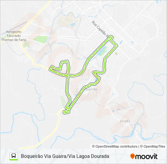 28 BOQUEIRÃO VIA GUAIRA Bus Line Map