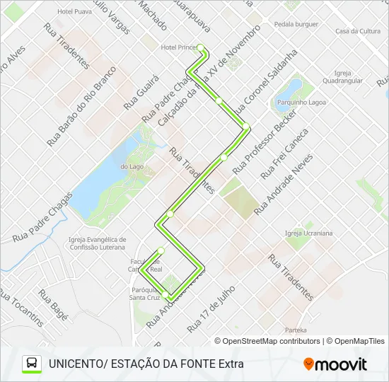 46 UNICENTRO Bus Line Map